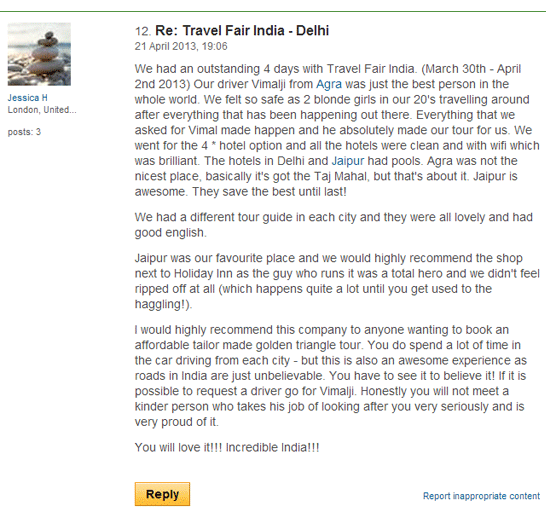  Golden Triangle Tours tripadvisor reviews