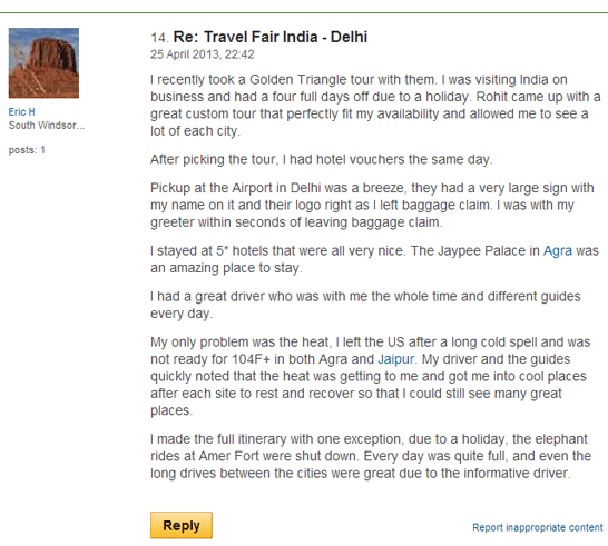  Golden Triangle Tours tripadvisor reviews