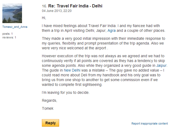  Golden Triangle Tours tripadvisor reviews