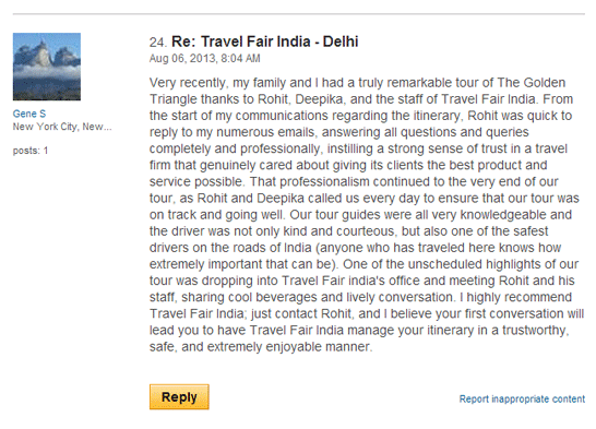  Golden Triangle Tours tripadvisor reviews