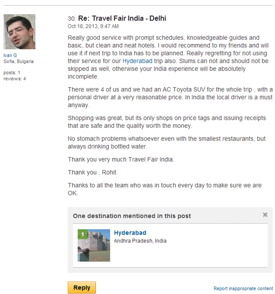  Golden Triangle Tours tripadvisor reviews